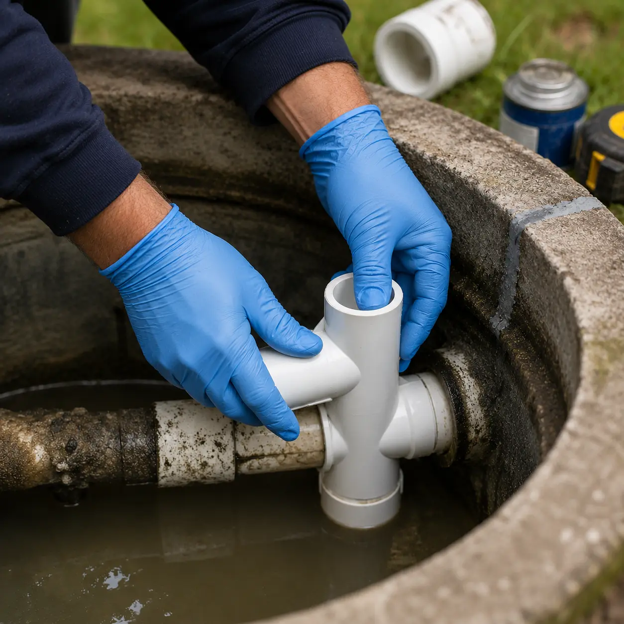 Septic system repair by a Kingsville Ontario plumber