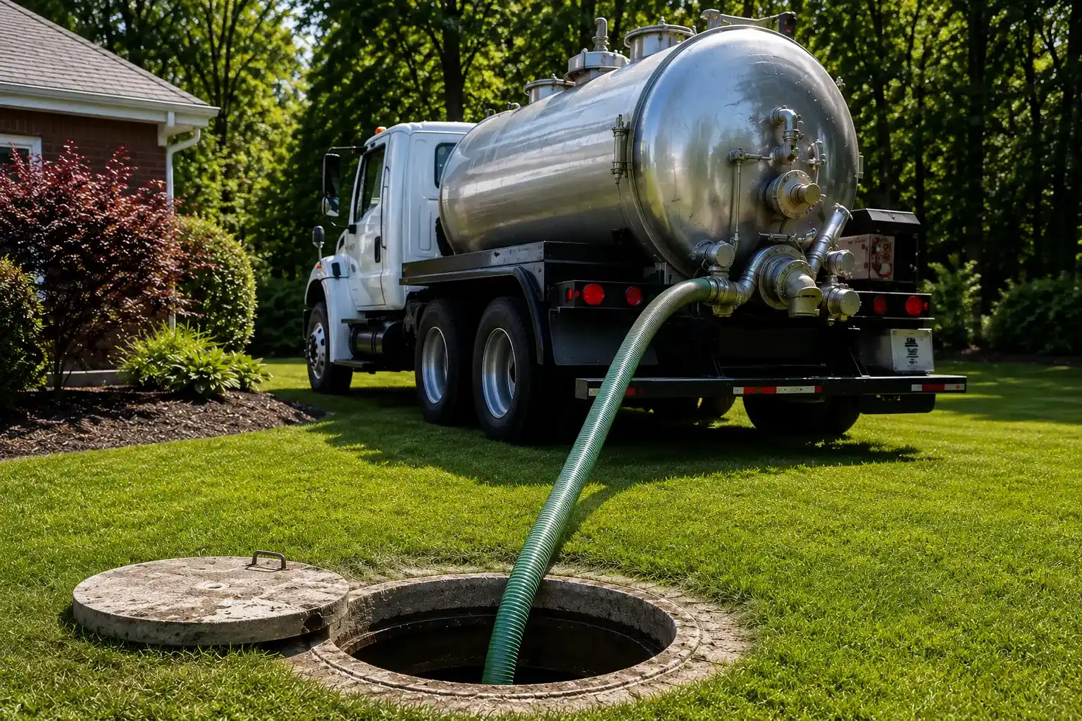 Local septic service van serving Kingsville Ontario